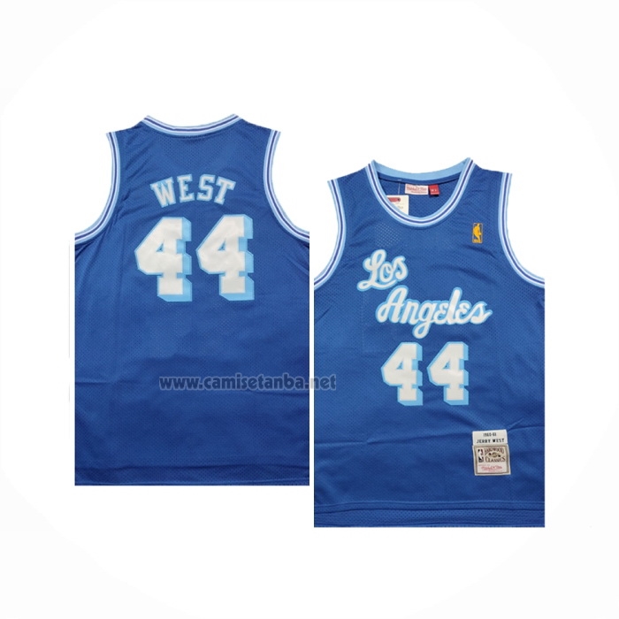 Camiseta Los Angeles Lakers David West #44 Mitchell & Ness 1960-61 Azul
